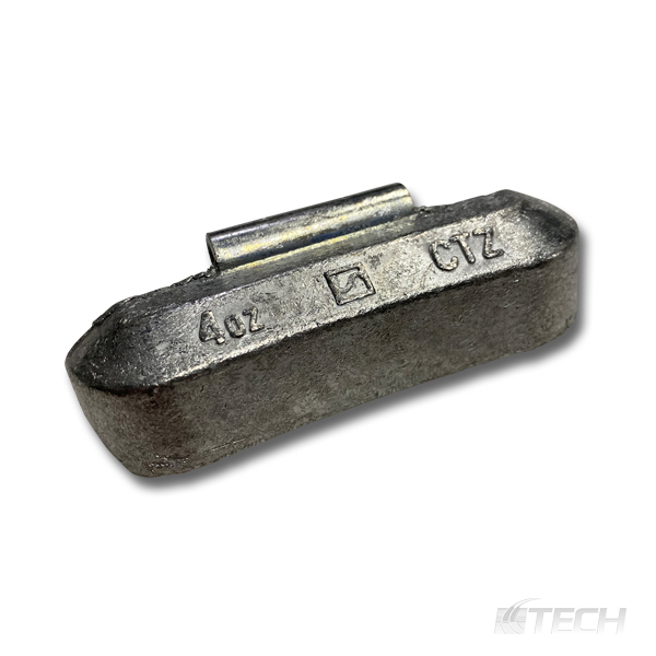 Zinc Wheel Weight 4.00 oz. CT Type Truck Uncoated 25/Box - Weights, Miscellaneous